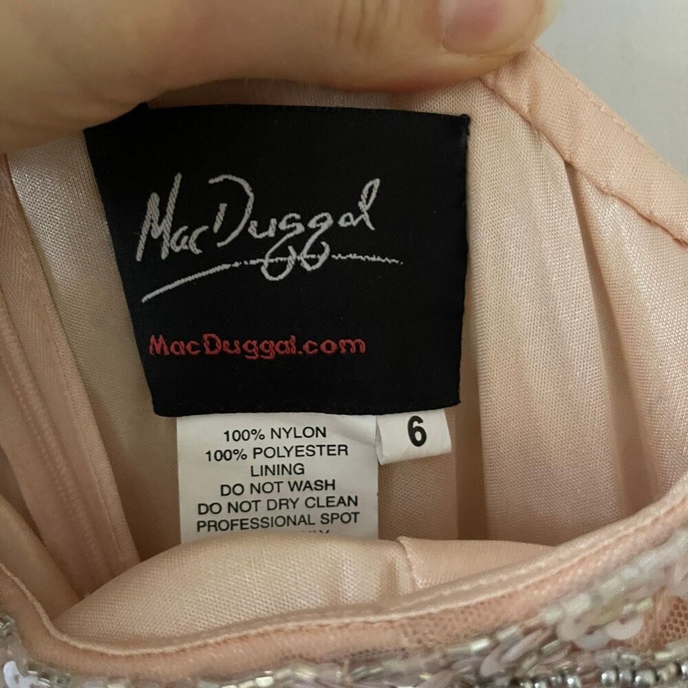 MacDuggal Dress Rose Gold Size 6 - Picture 5 of 5